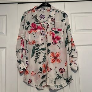 Express Portofino Shirt-Multicolor Floral Print